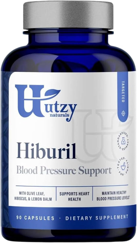 Hiburil | Blood Pressure Support Formula | with Olive Leaf Extract, Hibiscus Extract, & Lemon Balm Extract | 90 Capsules
