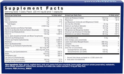 Orthomol Vital F Vial, Women's Multivitamin, 7-Day Supply, Vitamins A, B, C, D, E, K, Calcium, Iodine, Omega-3