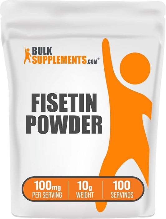 BulkSupplements.com Fisetin Powder - Fisetin Supplement, Fisetin 100mg - Antioxidants Source, Pure & Gluten Free, 100mg per Serving, 10g (0.35 oz) (Pack of 1)