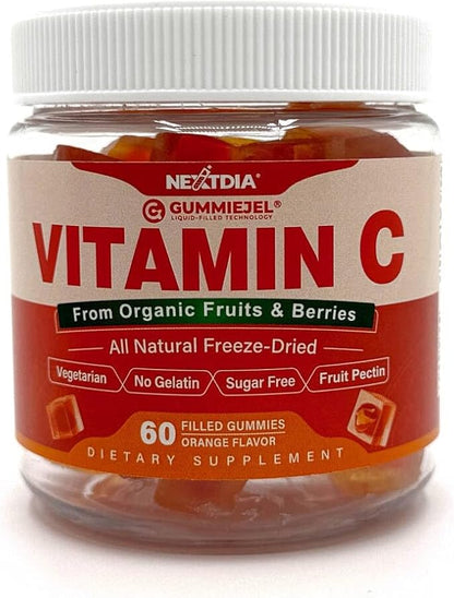 (2 Pack) Whole Food Vitamin C Gummies for Adults & Kids, Zero Sugar, Natural Antioxidants, Bioflavonoids, Organic Vitamin C Supplement for Immune & Collagen Support, High Absorption, Vegan, Chewable