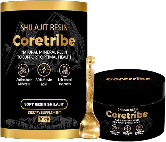 CORETRIBE® Royal's People Choice Pure Himalayan Organic Shilajit Resin, Complex for Energy, Strength & Immunity, for Men & Women with True Gold Content, 30 Grams