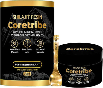 CORETRIBE® Royal's People Choice Pure Himalayan Organic Shilajit Resin, Complex for Energy, Strength & Immunity, for Men & Women with True Gold Content, 30 Grams