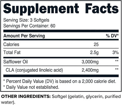 Primaforce CLA 2400 mg per Serving (180 softgels) - Max CLA - for Men and Women, Non-Stimulating, GMO Free & Gluten Free