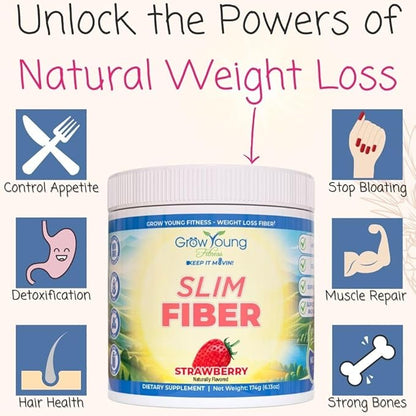 Grow Young Fitness Slim Fiber Supplement and Daily Probiotic Supplement and Chocolate Collagen Protein - Joint, Bone, and Digestion Support for Elderly