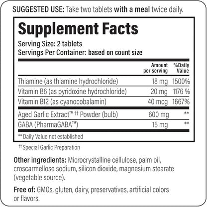 Kyolic Aged Garlic Extract Formula 101, Stress and Fatigue Relief, 100 Tablets (Packaging May Vary)