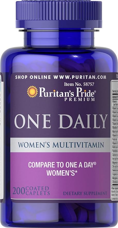 Puritan's Pride One Daily Women's Multivitamin with Zinc, Supports Immune Health, 200 Count