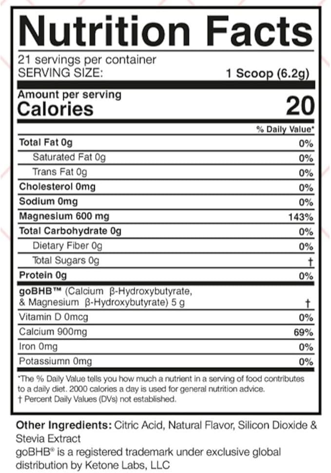 Divine Health Instant Ketones Powder | Raspberry Lemonade | GoBHB Exogenous Ketone Salts | 4.59oz