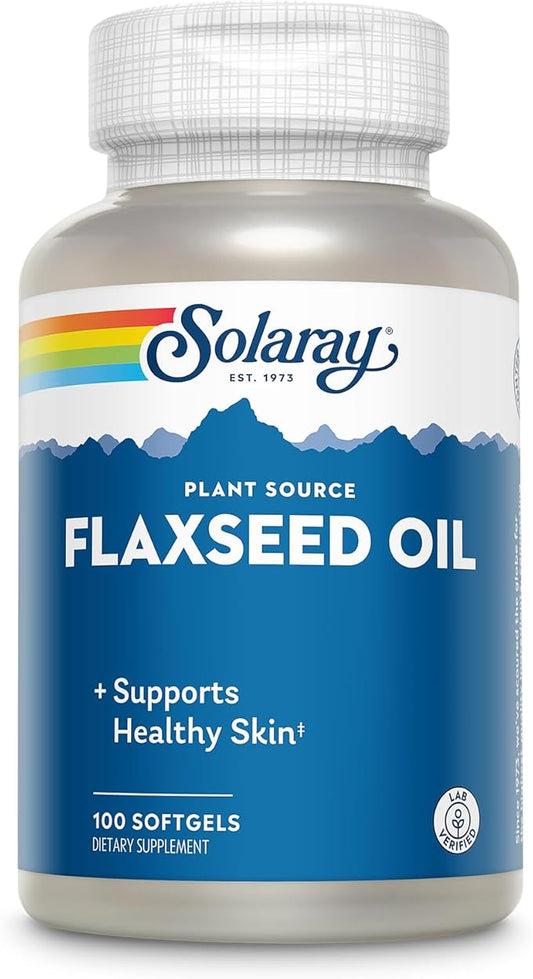 SOLARAY Flaxseed Oil, Softgel (Btl-Plastic) 1000mg 100ct
