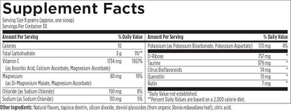Designs for Health Electrolyte Synergy Powder - Hydration Support Drink Mix Powder Supplement with Vitamin C, D-Ribose + Antioxidants - Natural Lemon-Orange Flavor (30 Servings / 240g)