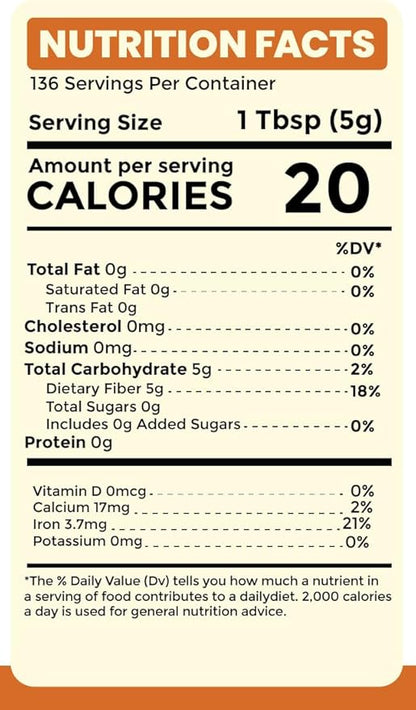 Sown and Grown Psyllium Husk Powder 1.5lb | Easy Mixing Dietary Fiber | Cleanse Your Digestive System | Finely Ground Powder | Ideal for Gluten Free Baking | Non-GMO