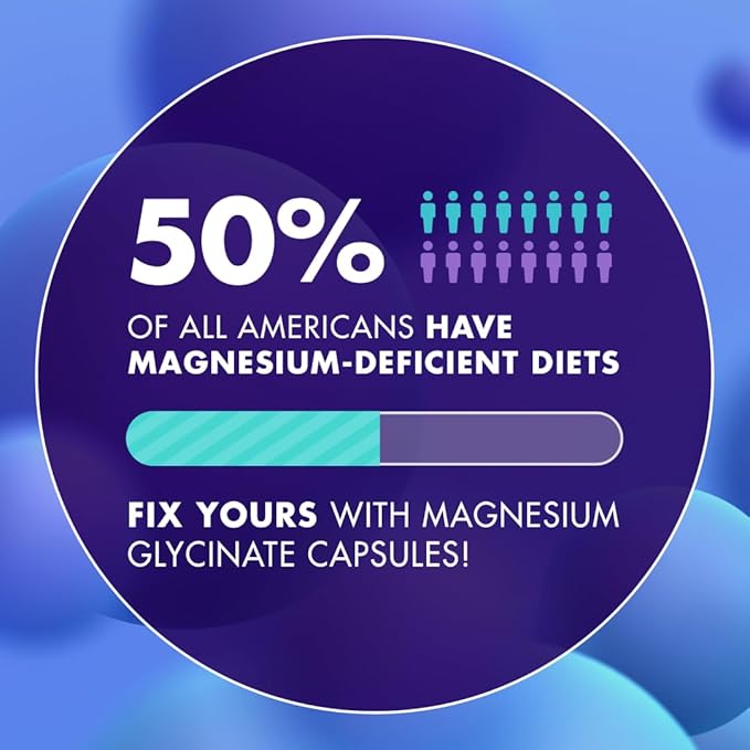 Magnesium Glycinate 500MG Capsules, Magnesium Supplement for Adults & Kids with Kava Kava, High Absorption, Vegan & Non-GMO, 120 Capsules, Pack of 2