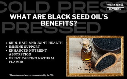Black Seed Oil - 120 Softgels, 1000mg/Serving, 2% Thymoquinone, Black Cumin Seed Oil, Nigella Sativa, Black Seed Oil Organic Cold Pressed- Supports Health, Hair, Skin & Nails