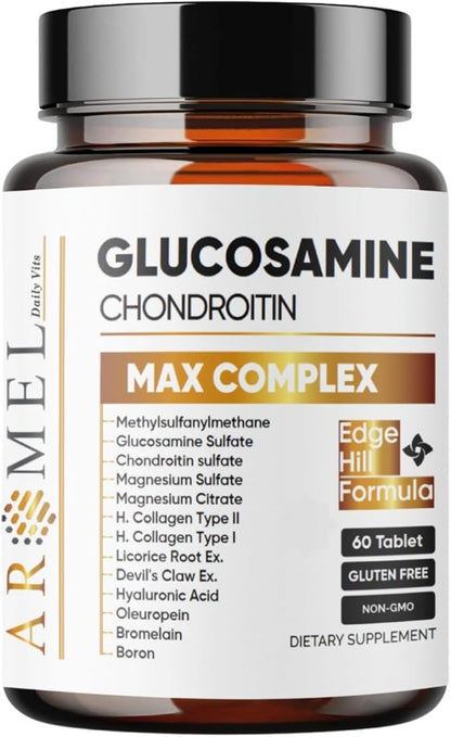 Glucosamine Chondroitin | Turmeric | Msm | Joint Support | Supplement for Relief | 60 Tablets | for | Bones | Back | Knees | Hands