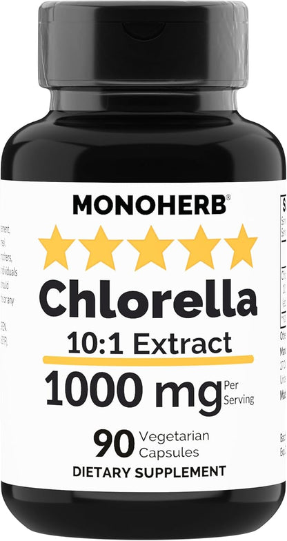 Chlorella Extract 1000 mg - 90 Vegetarian Capsules