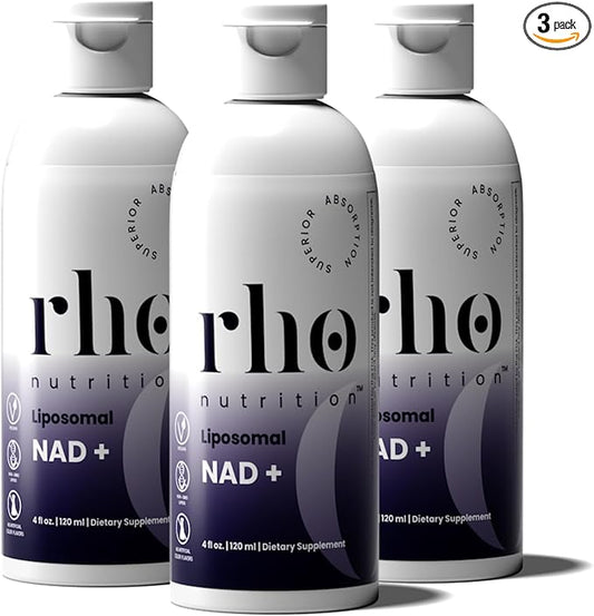 Liposomal NAD+ (3 Pack) - Ultra High Absorption Liquid NAD+ Supplement - NMN or Nicotinamide Riboside Alternative - Supports Cellular Longevity, Healthy Aging, Energy and Metabolism
