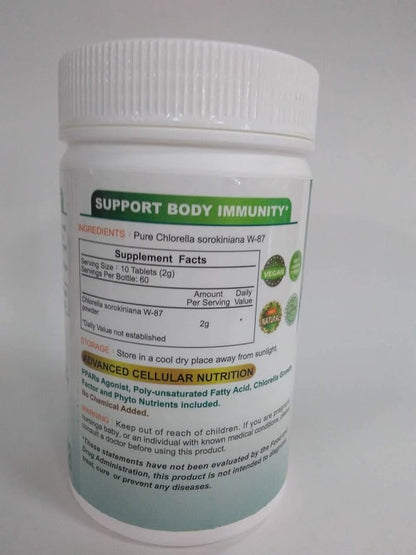 Cryptomonadales. Organic, raw, Spirulina Chlorella 600 Tablets