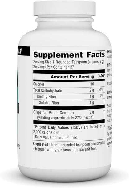Source Naturals Grapefruit Pectin, Soluble Fiber - Dietary Supplement - 4 oz POWDER