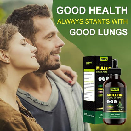 Generic Mullein Drops for Lungs | Mullein Leaf Extract for Respiratory and Lungs Support | Mullein Extract Supplement Liquid