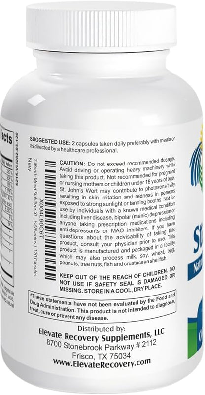 MOOD STABILIZER-XL | 2-Month Supply | Mood Support Blend Supplement | 13 Natural Ingredients | 5-HTP | Ashwagandha | GABA | St. John's Wort Extract | Healthy Mood Supplements & Vitamins | 120 Capsules