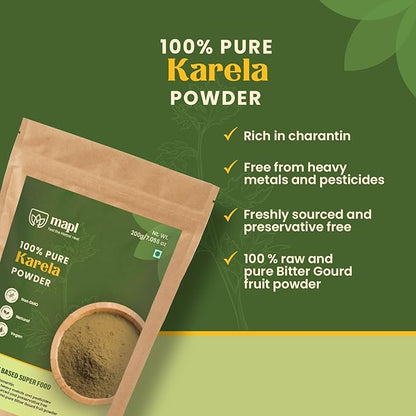 MAPL Bitter Melon Gourd (Karela) Powder 7.05 Ounces – A Versatile Herbal Powder for Daily Wellness, Digestive and Dietary Support
