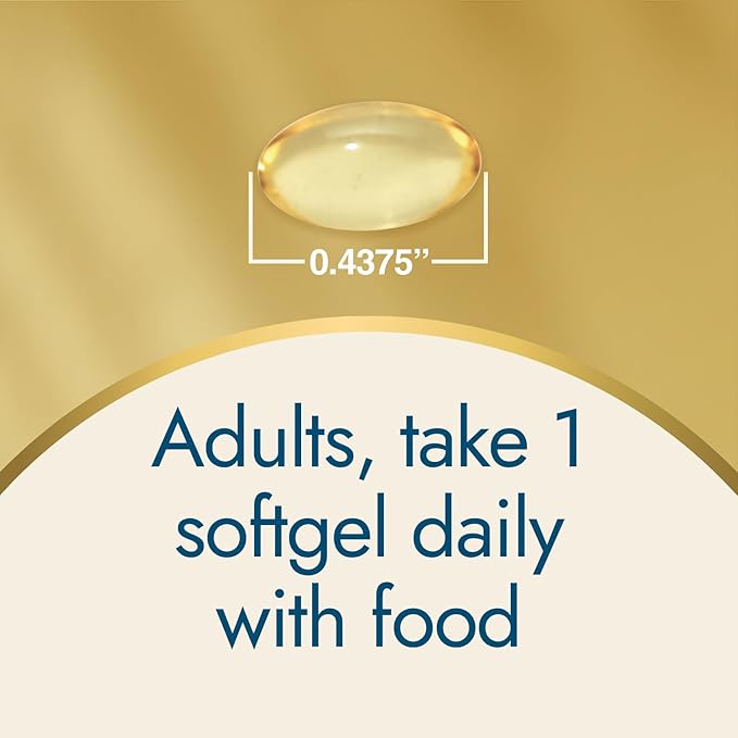Nature's Wonder Vitamin D3 5000iu (125mcg) High Potency, Dietary Supplement to Support Bone Health and Immune System, Gluten Free, 360 Softgels, 1 Year Supply