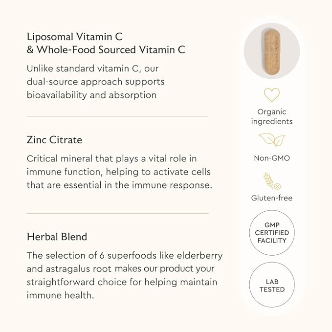 Alaya Naturals Immunity Blend - Advanced Immune Support with Vitamin C, Zinc, Elderberry, Garlic, Ginger, Morgina, Oregano and Astragalus: Support Immunity and Overall Health - 90 Capsules