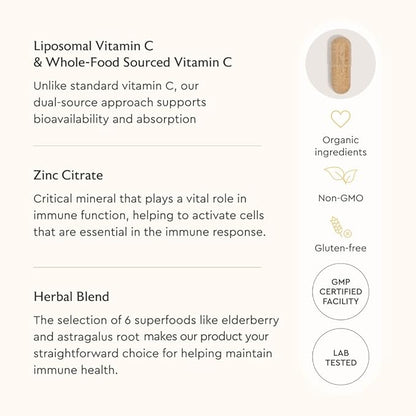 Alaya Naturals Immunity Blend - Advanced Immune Support with Vitamin C, Zinc, Elderberry, Garlic, Ginger, Morgina, Oregano and Astragalus: Support Immunity and Overall Health - 90 Capsules