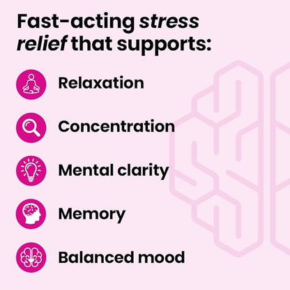 NeuroQ Calm Focus Gummies - Stress Relief Supplement - Supports Mental Function & Relaxation - Sensoril Ashwagandha, Magnesium, GABA, L-Theanine, Andean Cocoa & Kava Kava - 90 Gummies