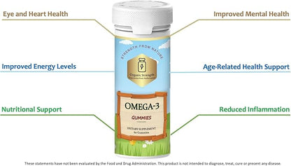 Omega-3 Gummies: Nourish Your Mind and Body with Fish Oil! (60 Count)