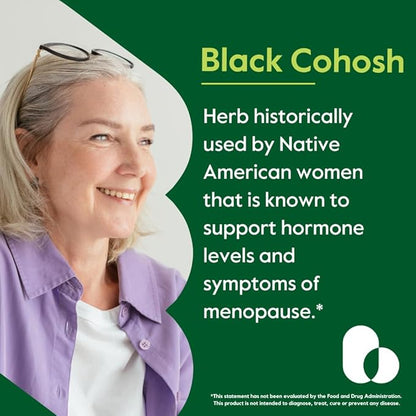 BESTVITE Black Cohosh 540mg (240 Vegetarian Capsules) - No Stearates - No Fillers - Vegan - Non GMO - Gluten Free