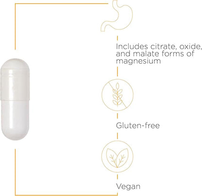Integrative Therapeutics Tri-Magnesium - Supports Healthy Bones & Teeth* - Supports Cardiovascular & Neurological Function* - Promotes Calm* - 90 Capsules - 2 Pack