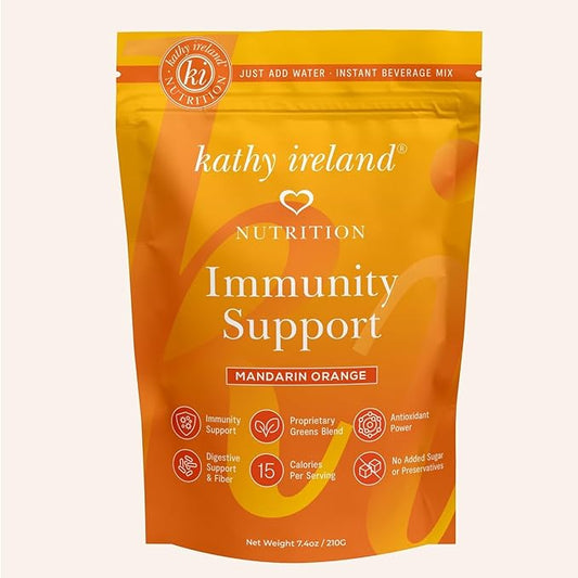 kathy ireland Nutrition Immunity Support Instant Beverage Powder Mix, Mandarin Orange, 7.4 oz