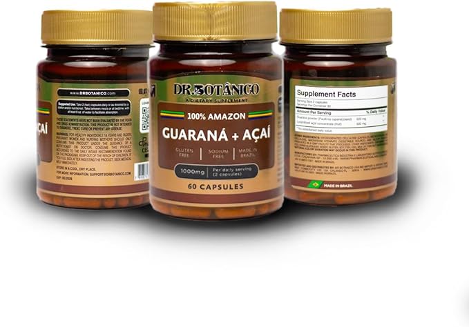 GUARANÁ + AÇAÍ 1000MG 60 Capsules