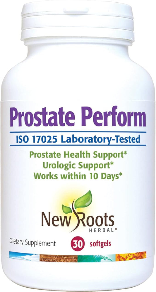 New Roots | Prostate Supplement with Super Blend of 16 Powerful Herbals: Saw Palmetto, Plant Sterols, Rye Flower, Borage Oil, Cranberry, Olive Oil, Selenium, and More (30 Softgels) - Urinary Health