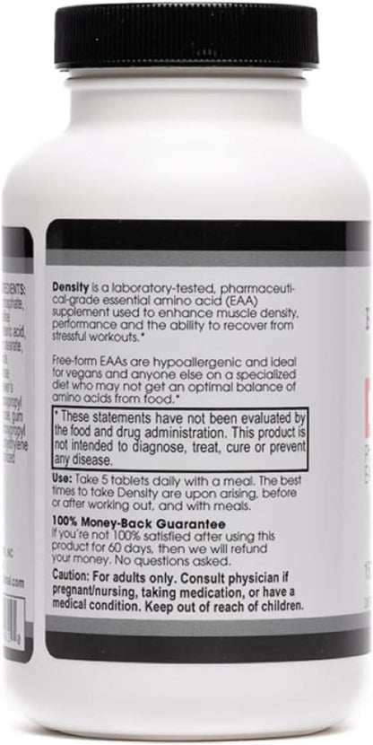 Beverly International Density, 150 Tablets. Essential Amino Acids (EAAs). Boost Your Body's EAAs and Build Muscle Easier with Density. Complete and Balanced Formula. Unlock Your Vegan Potential