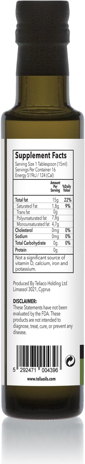 Teliaoils Milk Thistle Seed Oil Supplement (8.4 Fl oz)