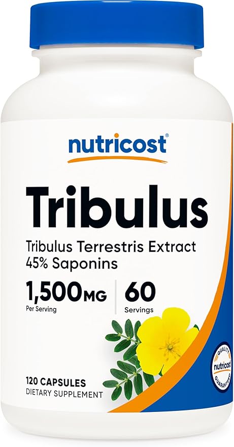 Nutricost Tribulus Terrestris Extract 1500mg, 120 Capsules - 60 Servings (750mg Per Cap), Non GMO & Gluten Free