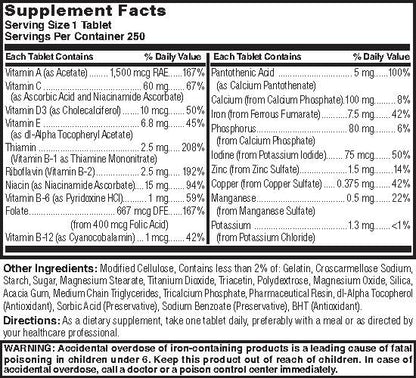 NAT B MULTIVITAMIN & MIN TB 250