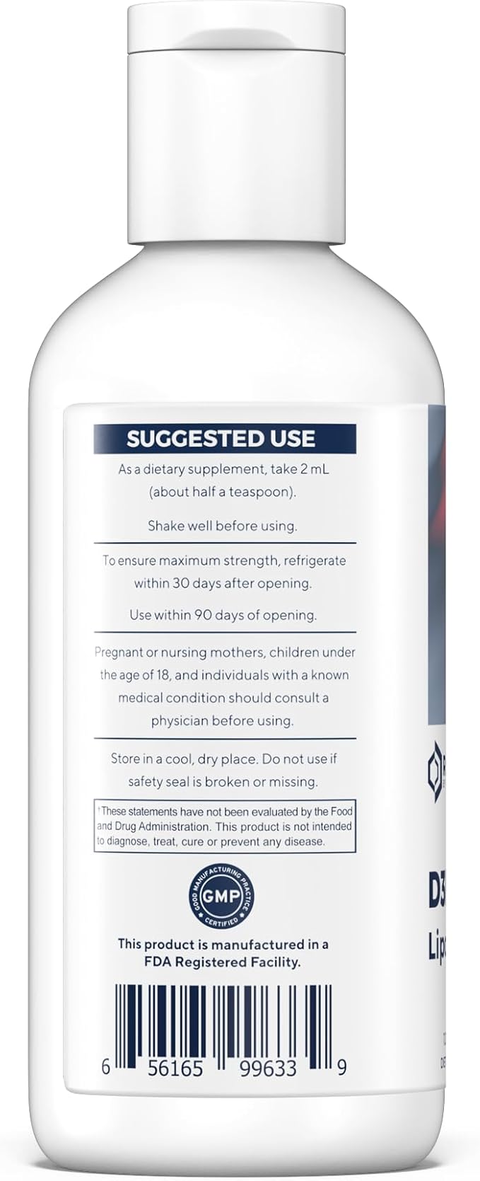 Vitamin D3 K2 Gel | High Strength Liposomal D3 K2 Supplement | 120ml Vitamin D K2 Gel - 2500IU Vitamin D3 & 200mcg Vitamin K2 per Serving | Non-GMO & Allergen Free | Made in The USA
