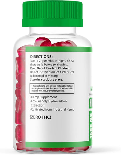 Nature's Leaf Hemp Gummies, Natures Leaf Hemp Gummy, Extra Strength with Natural Hemp Oil, Reviews, Natureleaf, Hemp Infused Gummies (60 Gummies)