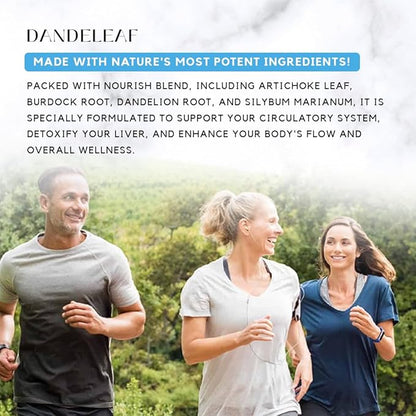 Absonutrix DandeLeaf, 390 mg, 4 FL OZ Liquid, 302 Servings, Made in USA, Potent Plant-Based Ingredients, Artichoke Leaf, Dandelion Root Extract, Gluten-Free, Non-GMO, GMP Certified