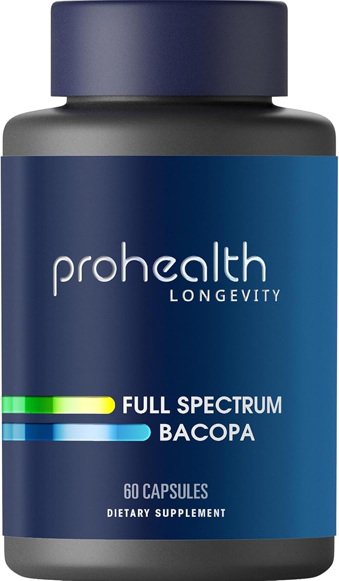 ProHealth Full Spectrum Bacopa | Triple Lab Tested | 1000mg, 60 Capsules