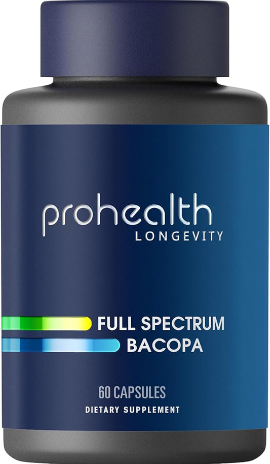 ProHealth Full Spectrum Bacopa | Triple Lab Tested | 1000mg, 60 Capsules