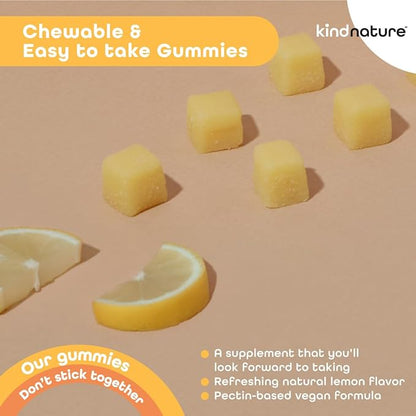 Kind Nature Vitamin B2 Gummies - Riboflavin 400mg Supplement for Kids & Adults - Non-GMO, Soy & Gluten-Free, Vegan Chewable Gummies (30 Day Supply)