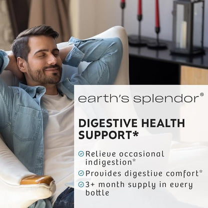 Earth's Splendor Ginger Root 550 mg Dietary Supplement for Men & Women, Supports Digestive Health, No Artificial Color or Preservatives (550 mg, 100 Capsules)