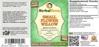 Small Flower Willow (Epilobium parviflorum) Glycerite, Dried Herb Alcohol-Free Liquid Extract 2 oz