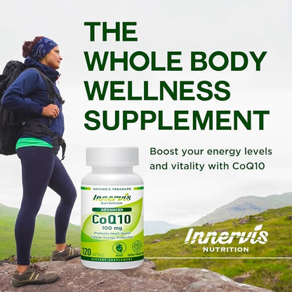 CoQ10 100mg 120 Softgels Promote Heart Health Energy Production Powerful Antioxidant Supplement
