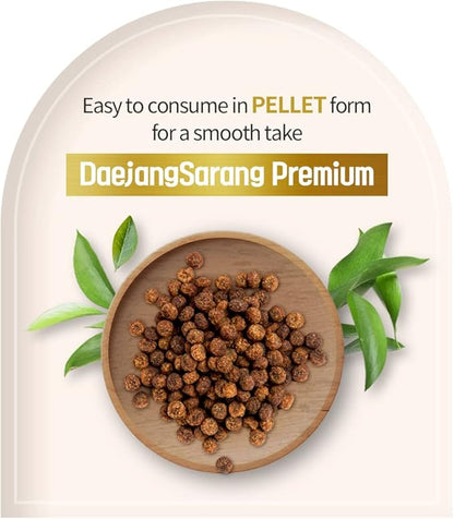 Premium Psyllium Husk Fiber Supplement Made for Weaker Digestive Health, Dietary Fiber Packets to Support Better Digestive Health for Constipation Relief, Daejang Sarang 20 Packets (1 Pack)