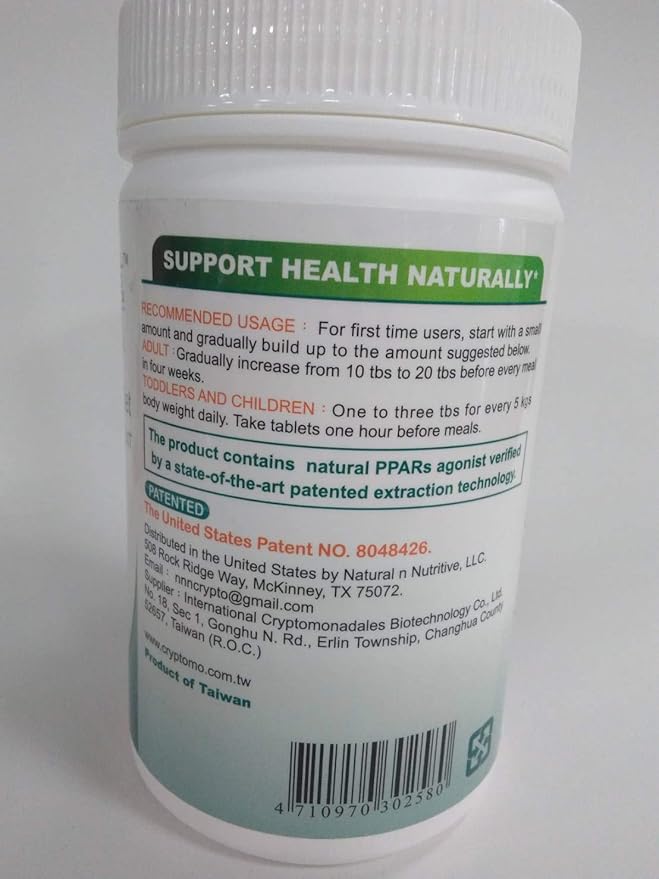 Cryptomonadales. Organic, raw, Spirulina Chlorella 600 Tablets