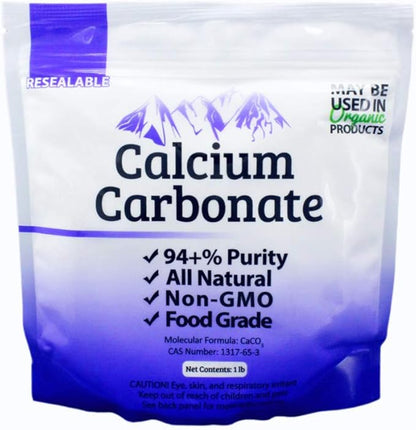 Duda Energy FGcc1f Food Grade 97+% Calcium Carbonate from Ground Limestone, 1 lb.